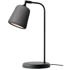 New Works Material Tischlampe H45 cm, Dunkelgrauer Beton
