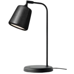 New Works Material Tischlampe H45 cm, Schwarzer Marmor