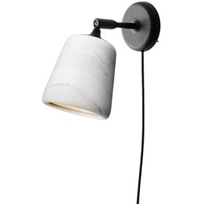 New Works Material Wandleuchte 23 cm, Mamor Wei 