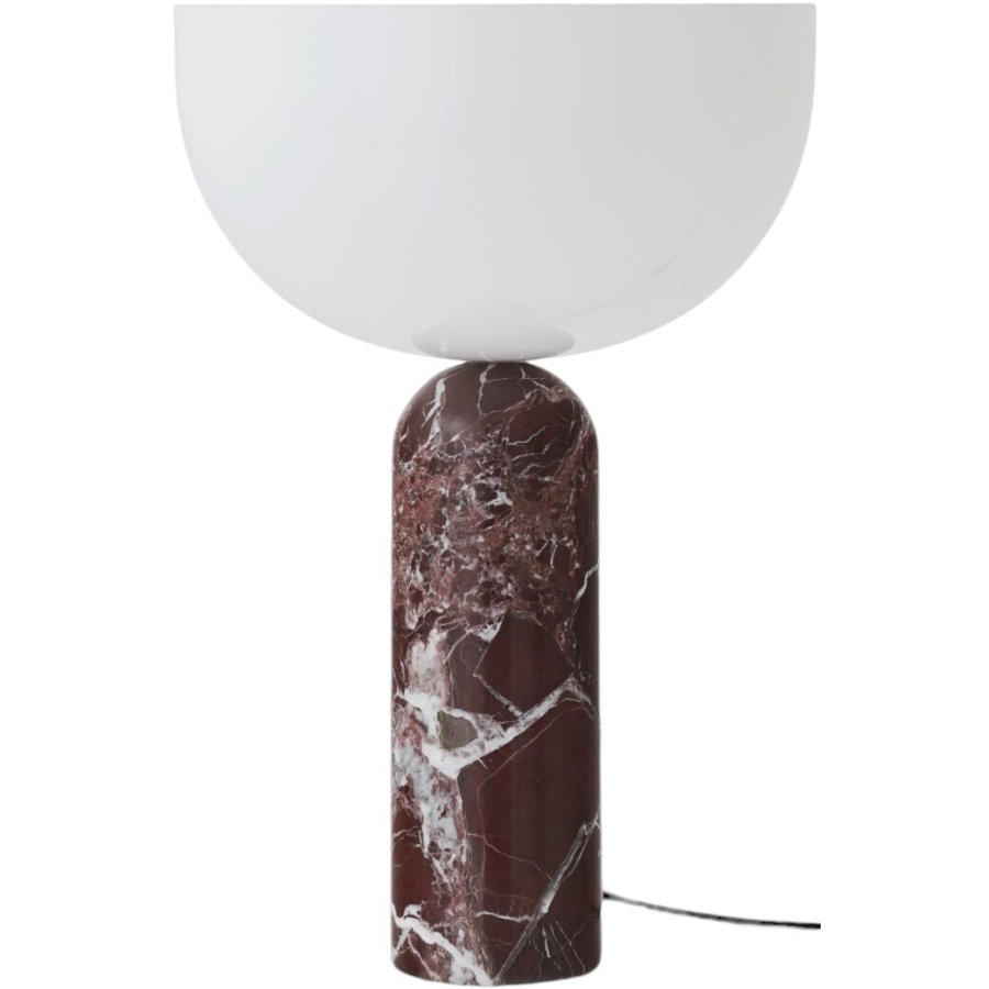 New Works Kizu Tischlampe H45 cm, Rosso Levanto Marmor