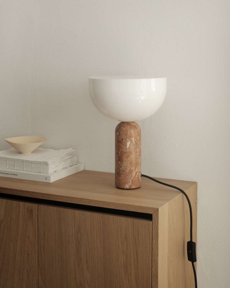 New Works Kizu Tischlampe H35 cm, Brekzien-Pernice-Marmor