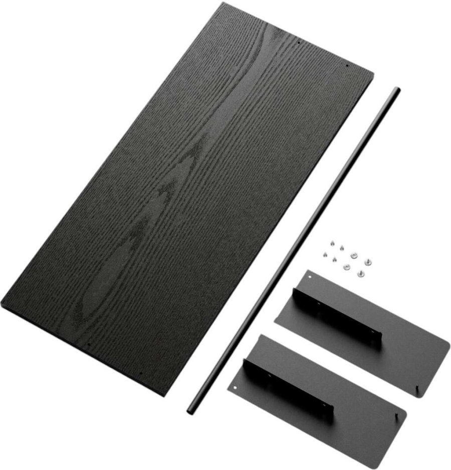 New Works Kleiderschrank-Regal-Set 80 cm, Schwarz gebeiztes Eschenfurnier