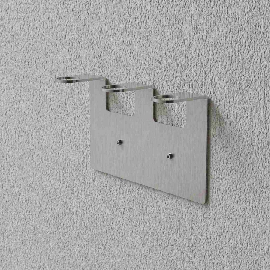 NICHBA Seifenhalter f&uuml;r 3 Flaschen, Geb&uuml;rsteter Stahl