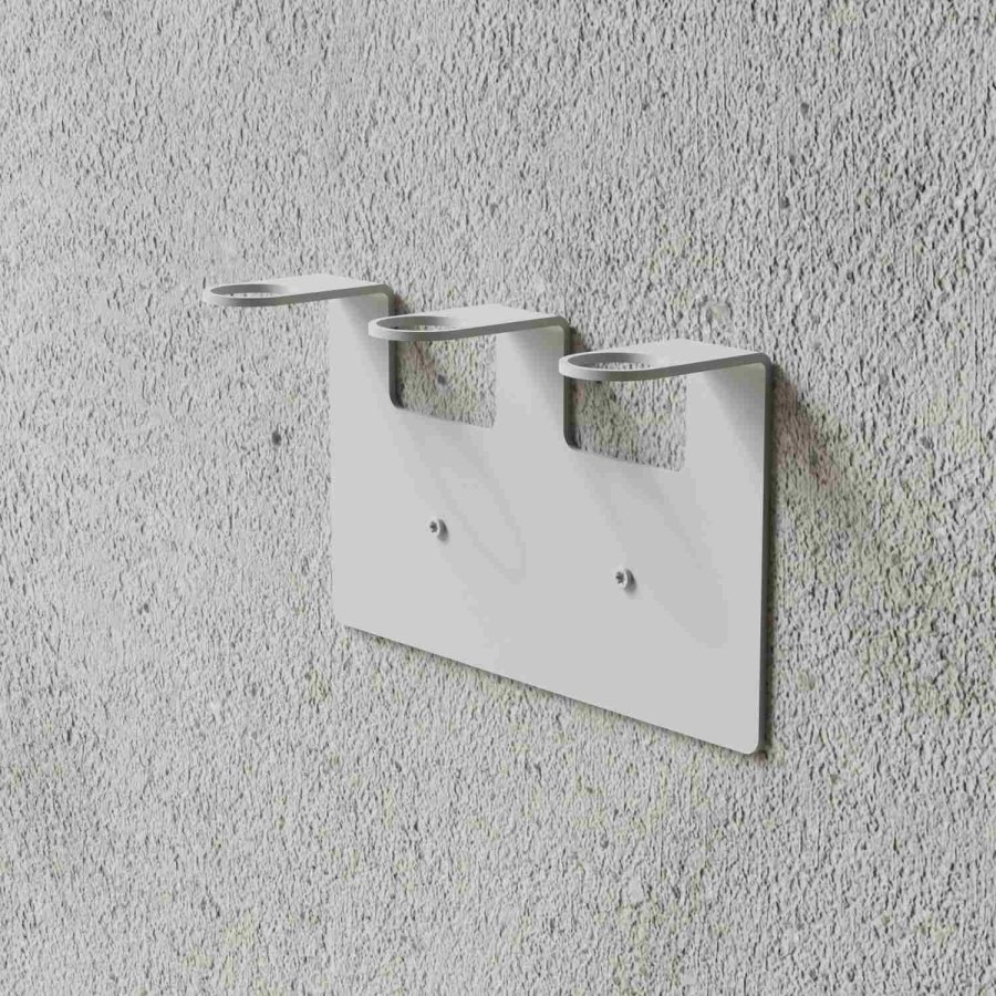 NICHBA Seifenhalter f&uuml;r 3 Flaschen, Wei&szlig;