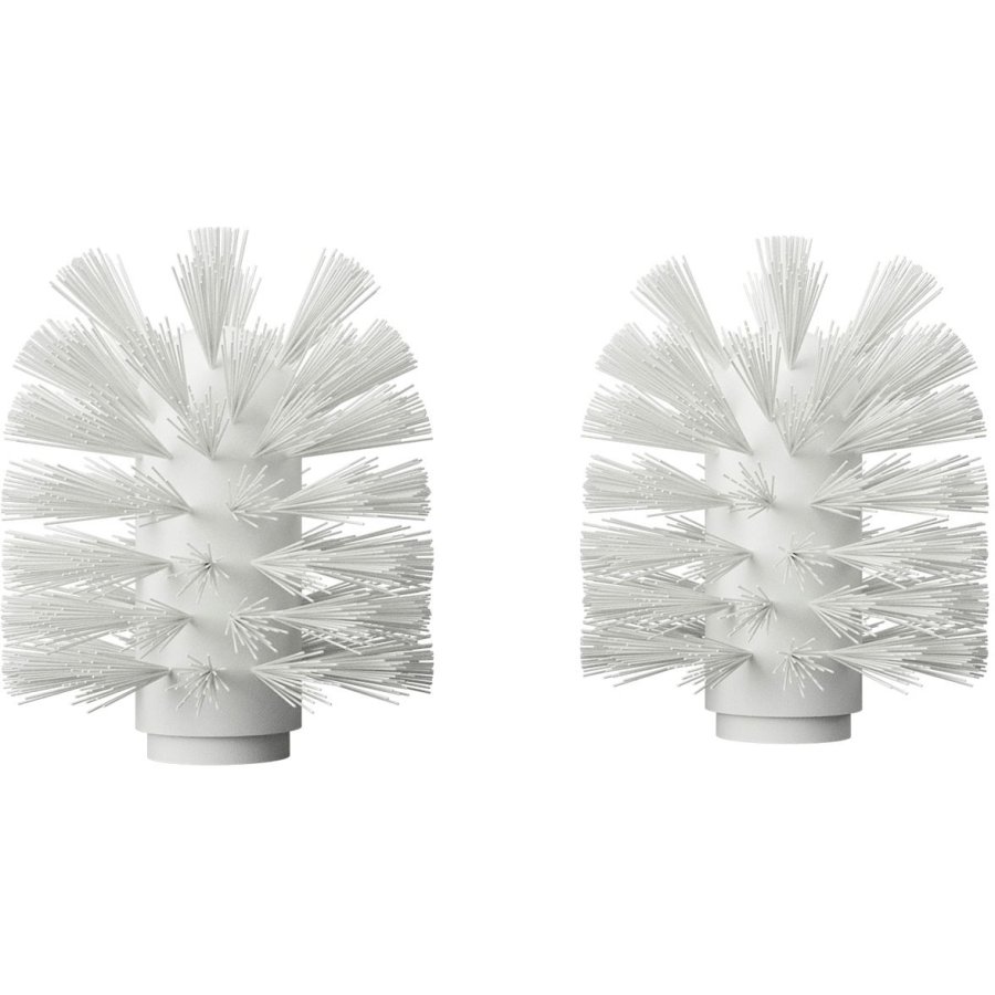 NICHBA Toiletb�rstehoved 2 stk, Hvid