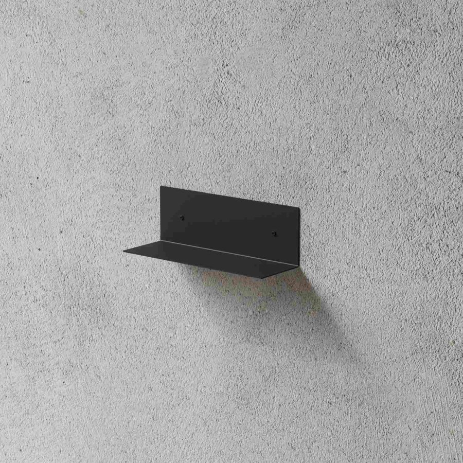 NICHBA Wandregal 30 cm, Schwarz