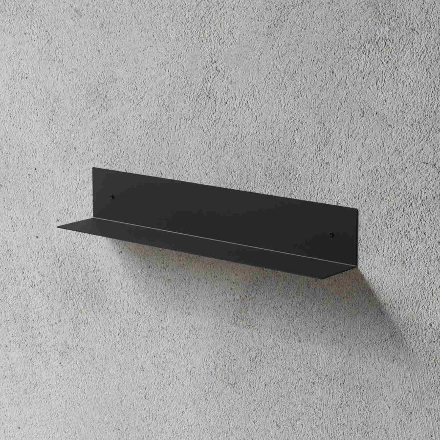 NICHBA Wandregal 60 cm, Schwarz