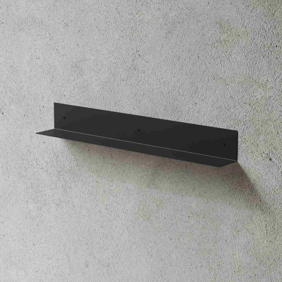 NICHBA Wandregal 80 cm, Schwarz