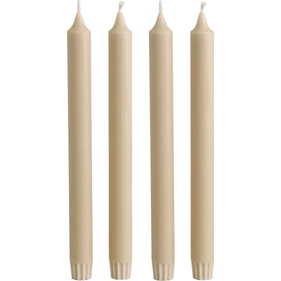 Nordal Kronelys 4 stk. �2,2xH26 cm, Beige
