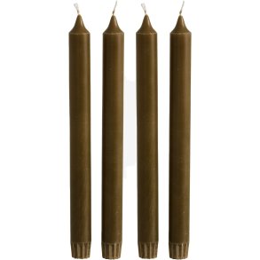 Nordal Kronelys 4 stk. �2,2xH25 cm, Olivengr�n