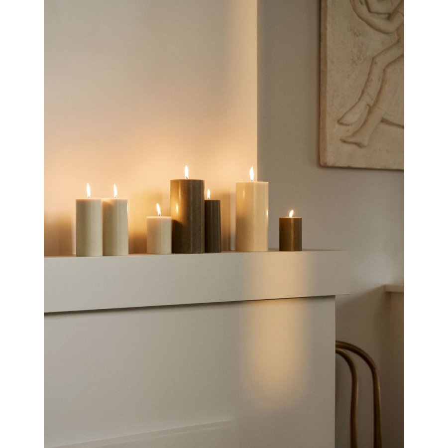 Nordal Bloklys �6,8xH10 cm, Olivengr�n