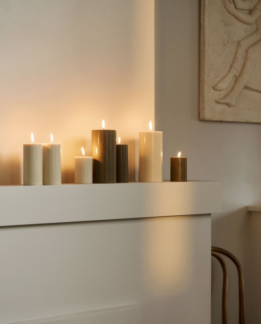 Nordal Bloklys �6,8xH10 cm, Olivengr�n