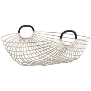 Nordal JAIPUR Korb 35,5 cm, Chrom-Finish