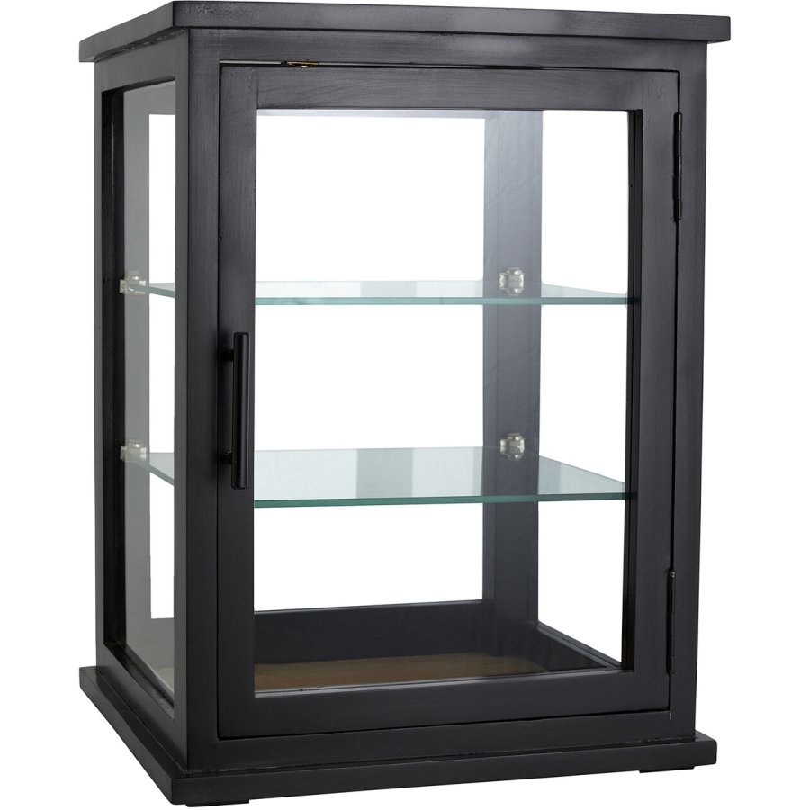 Nordal Arno Glasvitrine 50x37 cm, Schwarz/Natural