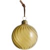 Nordal Glassy Julekugle 8 cm, Mrk Oliven