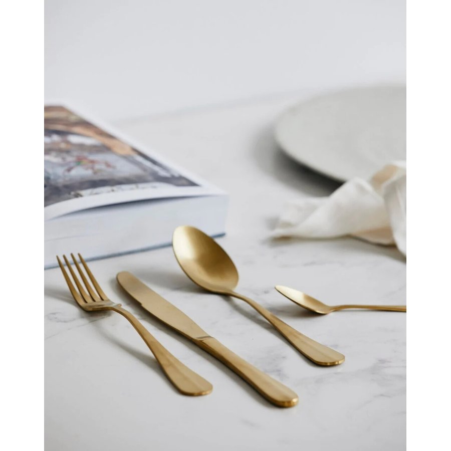 Nordal Besteck-Set 4 Teile, Gold matt