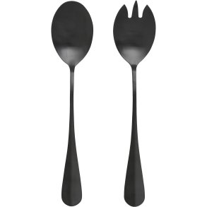 Nordal Black Salatbestik 2 Dele, Mat Sort
