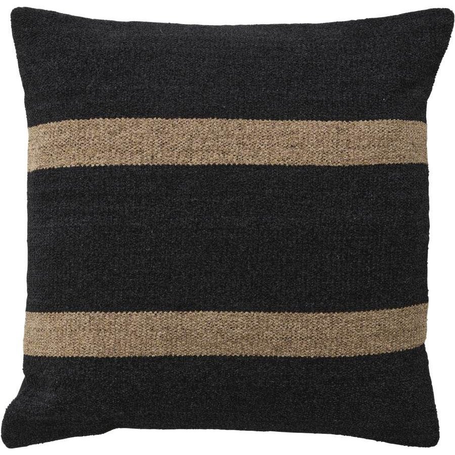 Nordal Sava Kissenbezug 43x43 cm, Schwarz/Braun