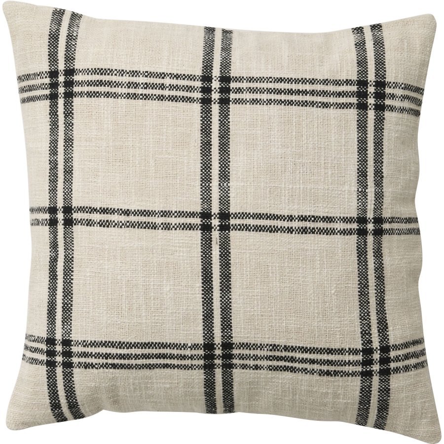 Nordal Elva Kissenbezug 43x43 cm, Ivory/Sort