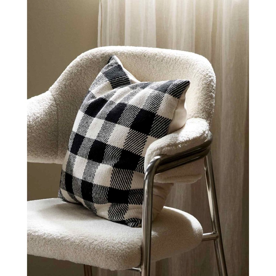 Nordal Arvo Kissenbezug 43x43 cm, Ivory/Sort