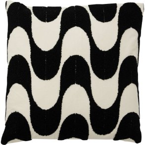 Nordal Coxa Kissenbezug 48x48 cm, Cremewei/Schwarz