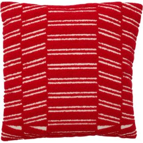 Nordal Beid Kissenbezug 48x48 cm, Cremewei/Rot