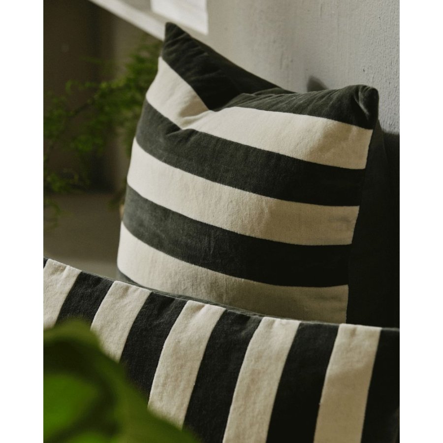 Nordal Alhena Kissenbezug 48×48cm, Elfenbein/Grün