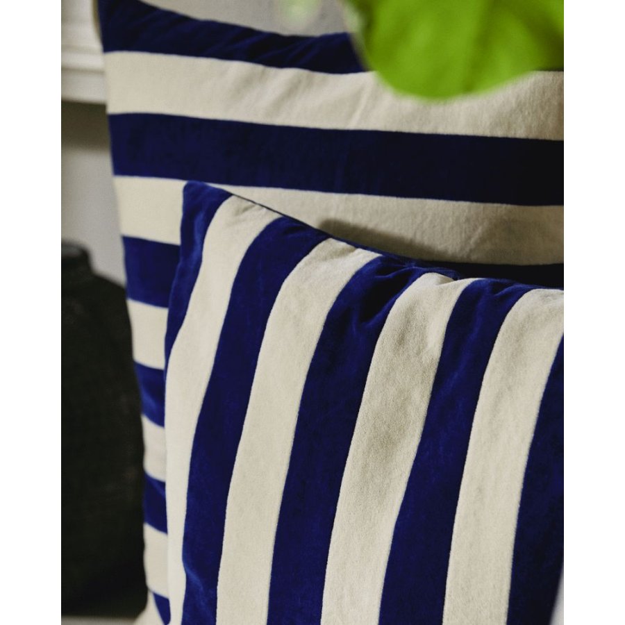 Nordal Alhena Kissenbezug 48×48cm, Elfenbein/Blau
