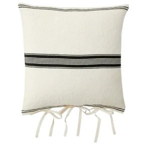 Nordal Citala Kissenbezug 48x48 cm, Leinen/Schwarz