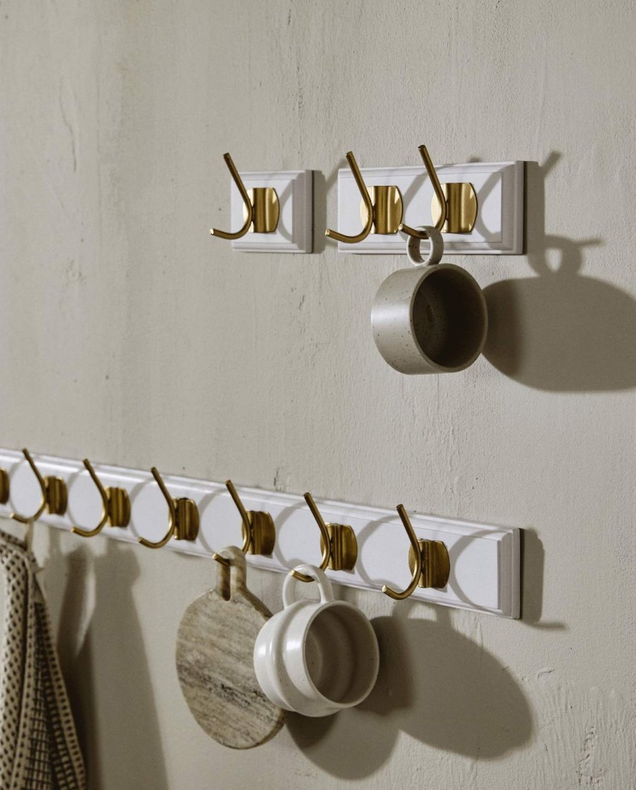 Nordal Edgy Hakenleiste 10cm, Wei