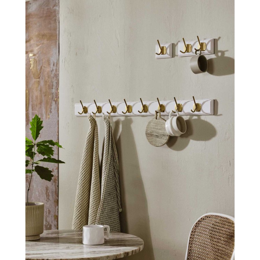 Nordal Edgy Hakenleiste 10cm, Wei