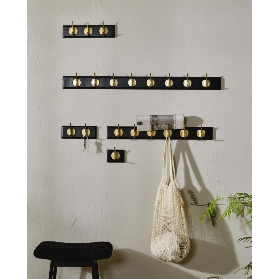 Nordal Edgy Hakenleiste 10cm, Schwarz