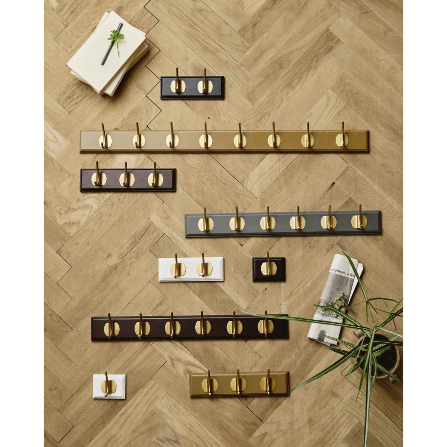 Nordal Edgy Hakenleiste 10cm, Schwarz