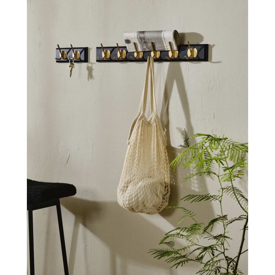 Nordal Edgy Hakenleiste 20cm, Schwarz