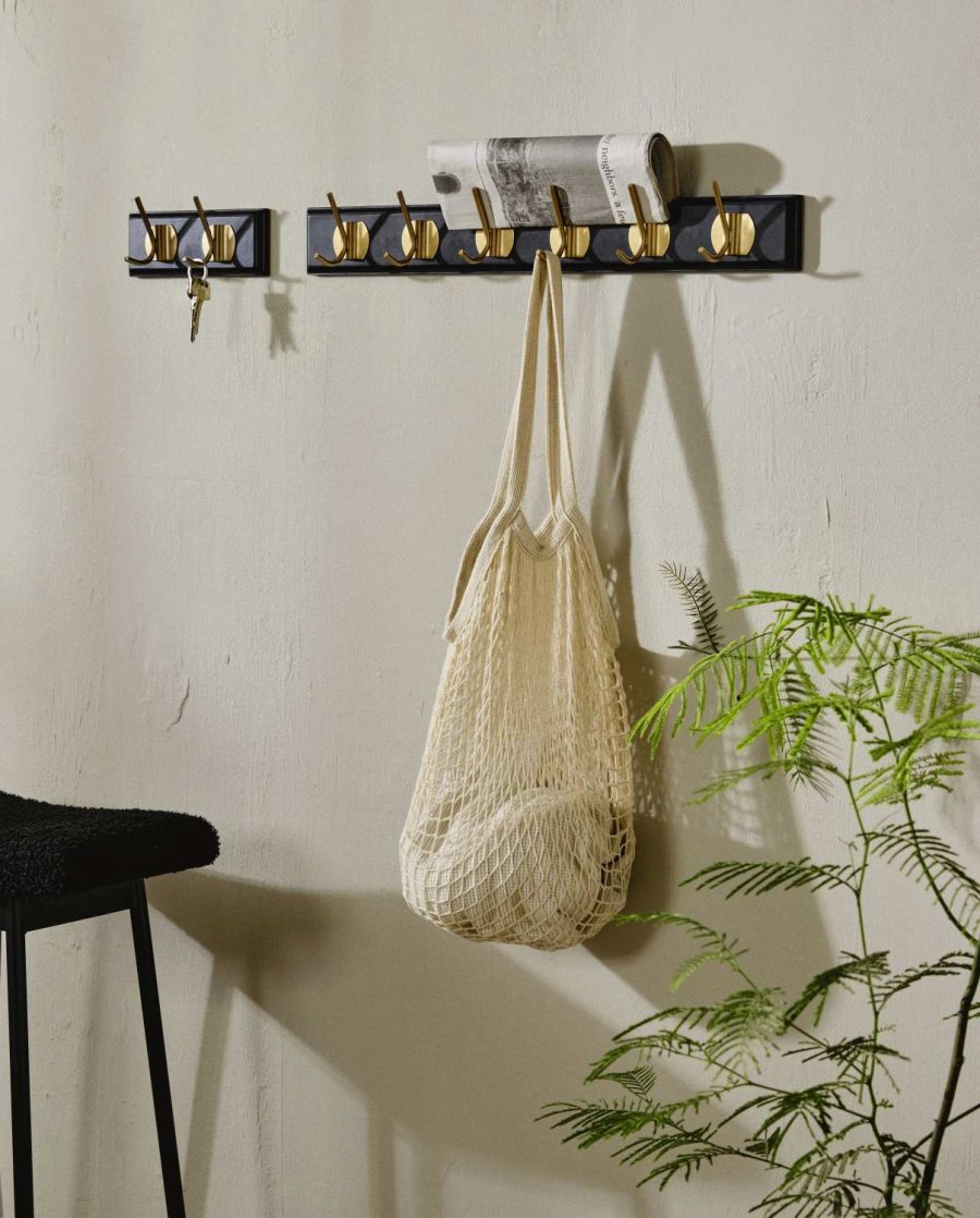 Nordal Edgy Hakenleiste 20cm, Schwarz