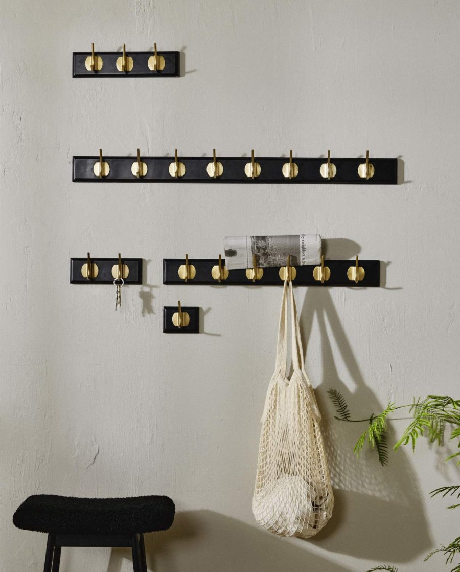 Nordal Edgy Hakenleiste 20cm, Schwarz