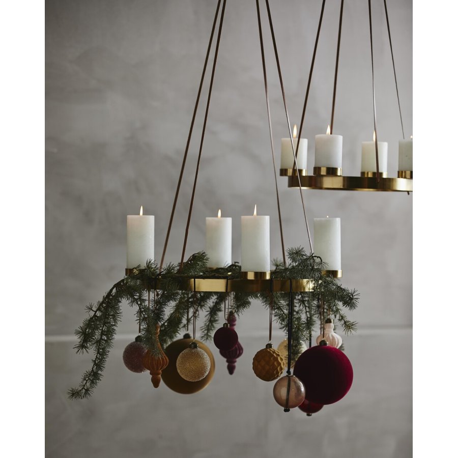 Nordal Arona Kerzenhalter/Adventskranz 56 cm, Gold