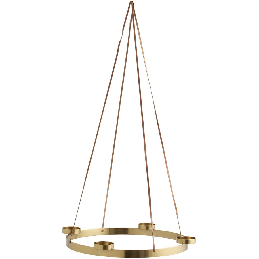 Nordal Arona Kerzenhalter/Adventskranz 56 cm, Gold