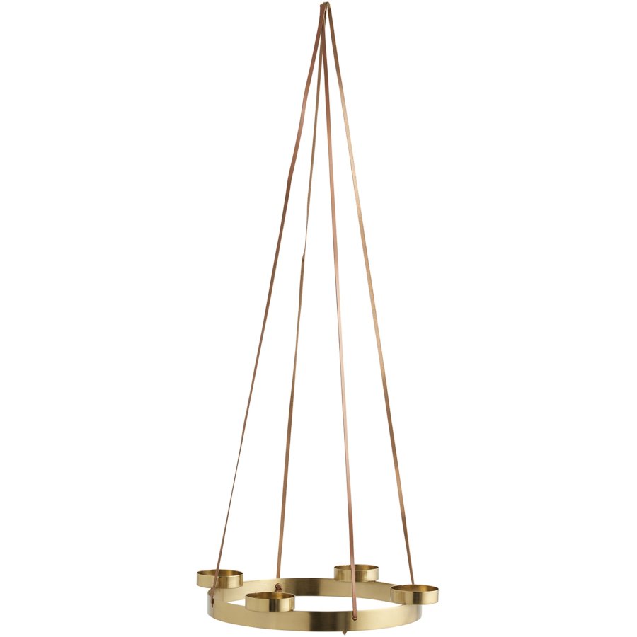 Nordal Arona Kerzenhalter/Adventskranz 41 cm, Gold