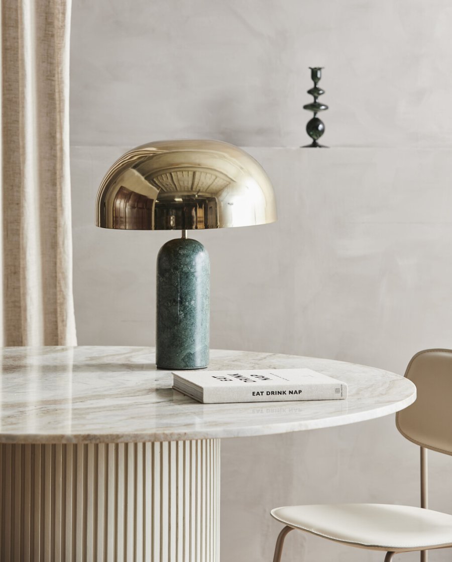 Nordal Atlas Bordlampe H49 cm, Grn/Guld