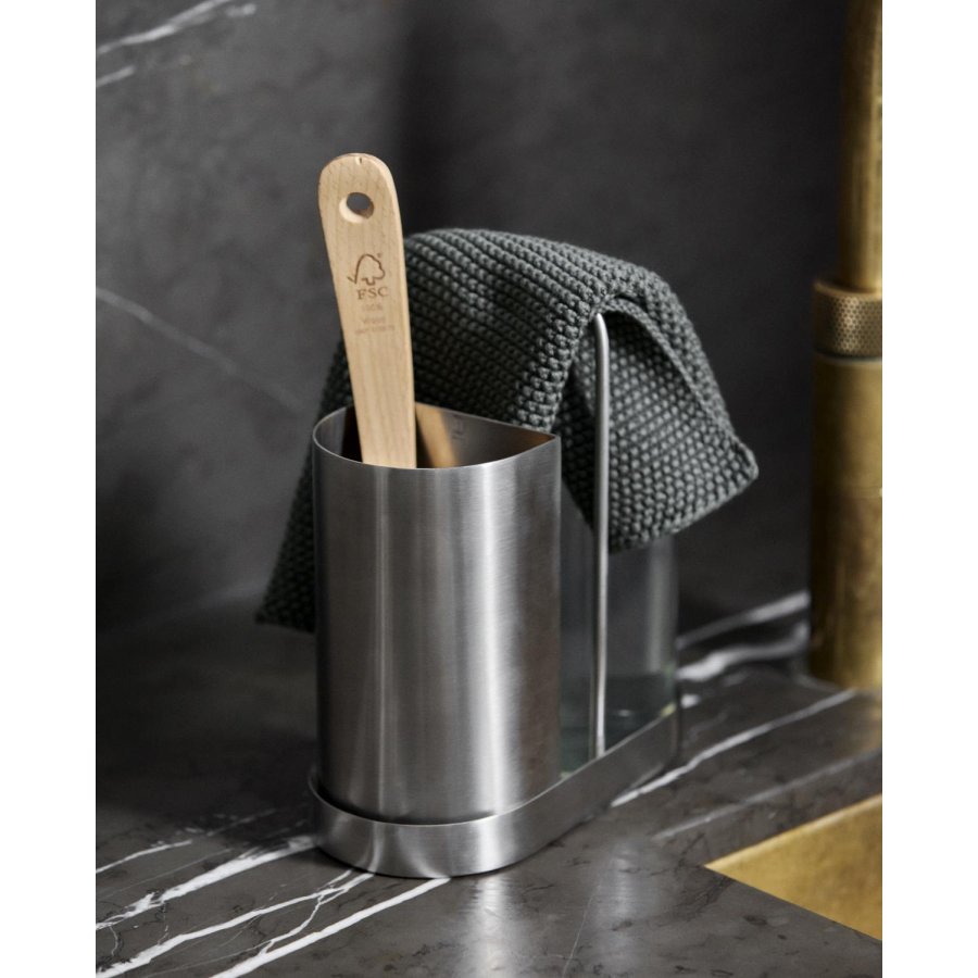 Nordal Kaki Halter f&uuml;r Sp&uuml;lb&uuml;rste H19 cm, Chrom