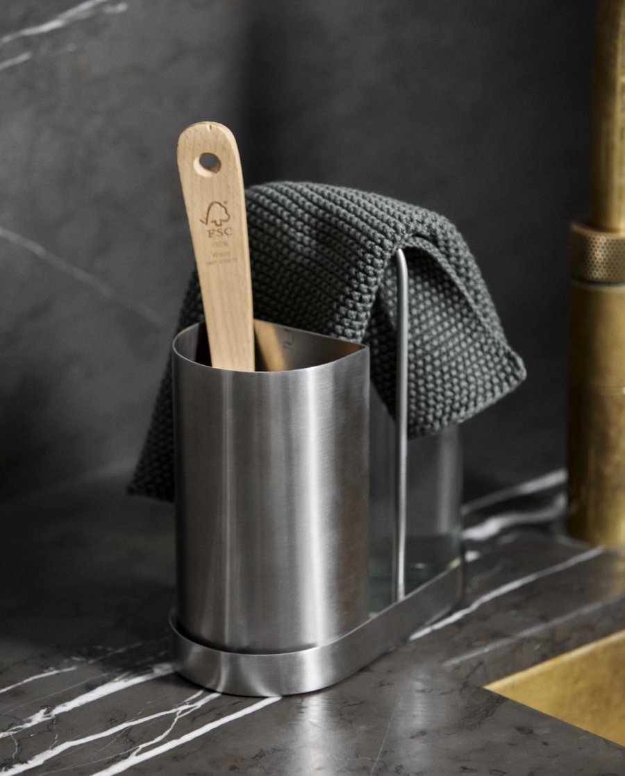 Nordal Kaki Halter f&uuml;r Sp&uuml;lb&uuml;rste H19 cm, Chrom