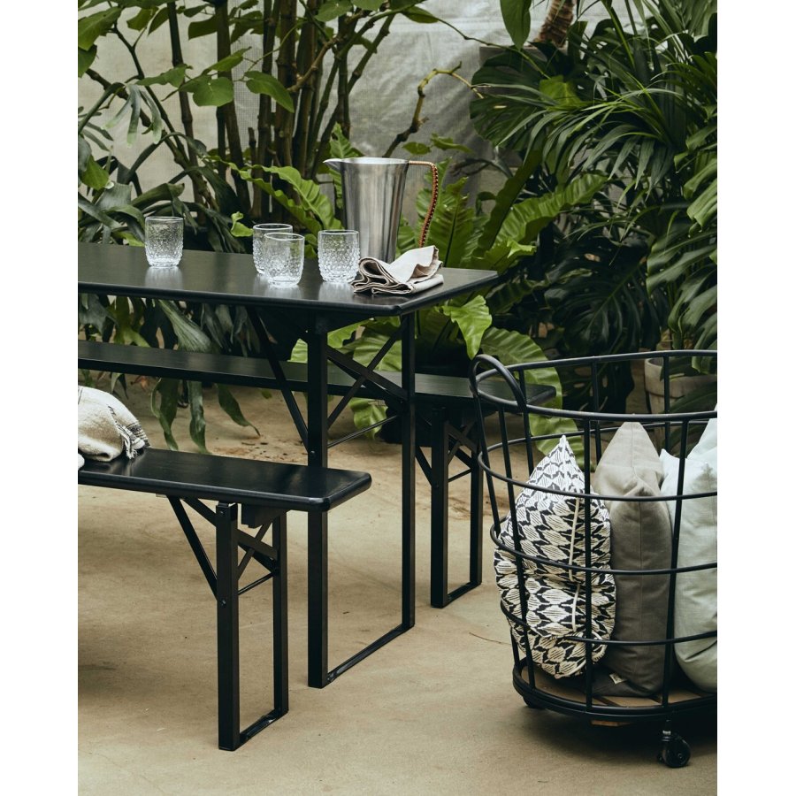 Nordal Downtown Trdkurv m. Hjul H73 cm, Sort