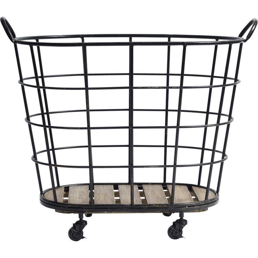 Nordal Downtown Trdkurv m. Hjul H73 cm, Sort