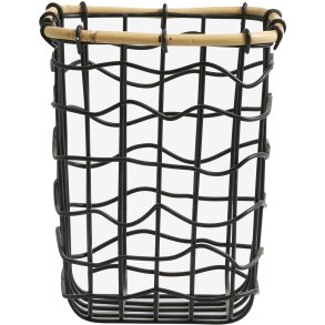 Nordal Hana Opbevaringskurv H15 cm, Sort