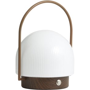 Nordal Momus Trdls Bordlampe H22 cm, Hvid/Brun