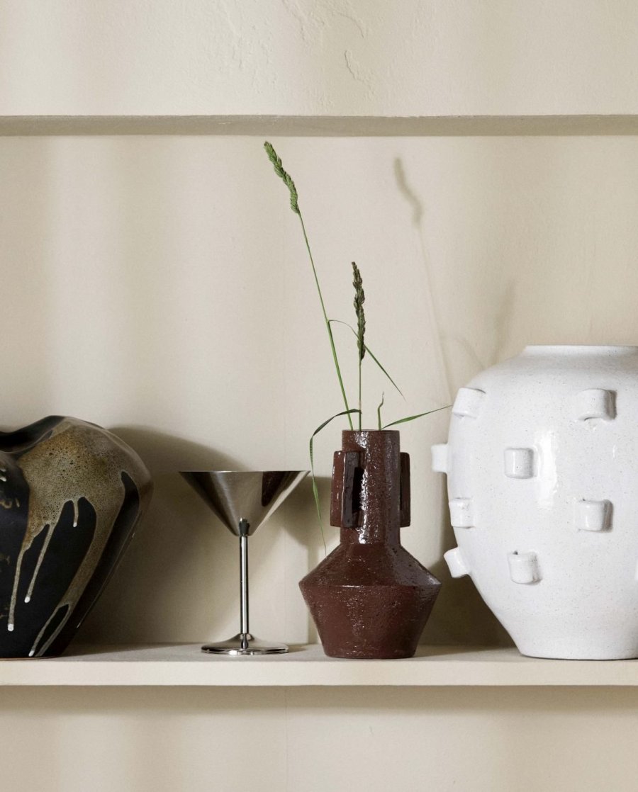 Nordal Rudis Vase H20,5 cm, M�rkebrun