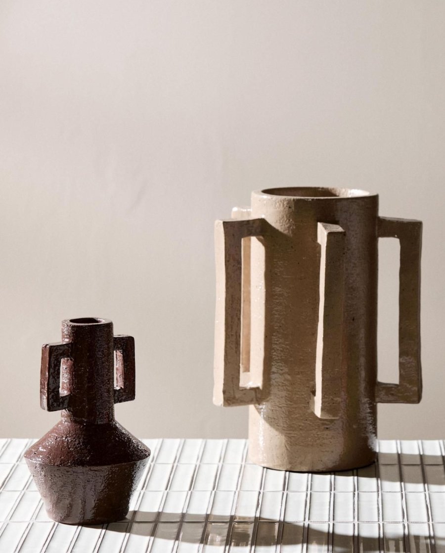 Nordal Angulus Vase H30 cm, Sand