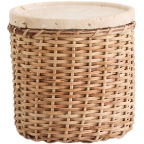 Nordal ARICA Korb mit Deckel 11 cm, Rattan