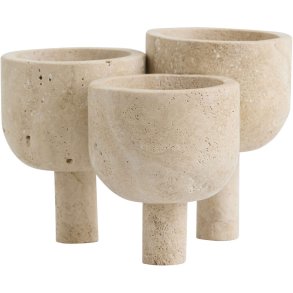 Nordal Roca Blumentopf H13 cm, Cremefarben